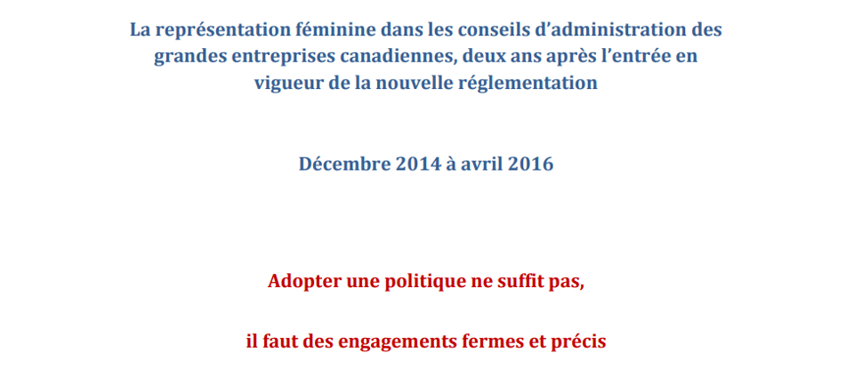 La représentation féminine