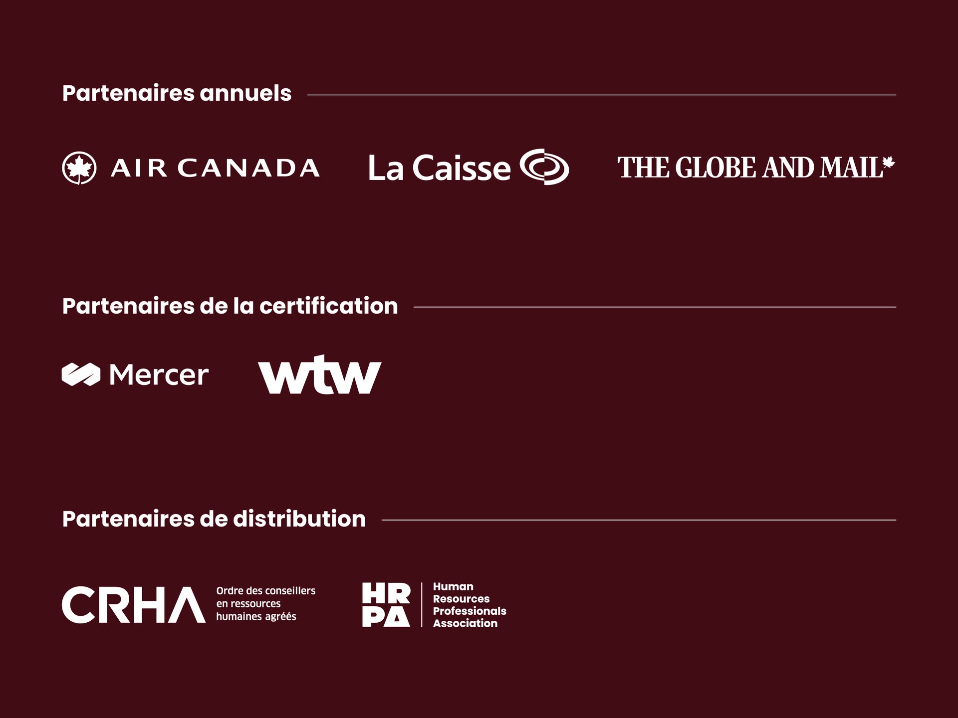 Merci à nos précieux partenaires du Gala de Toronto !