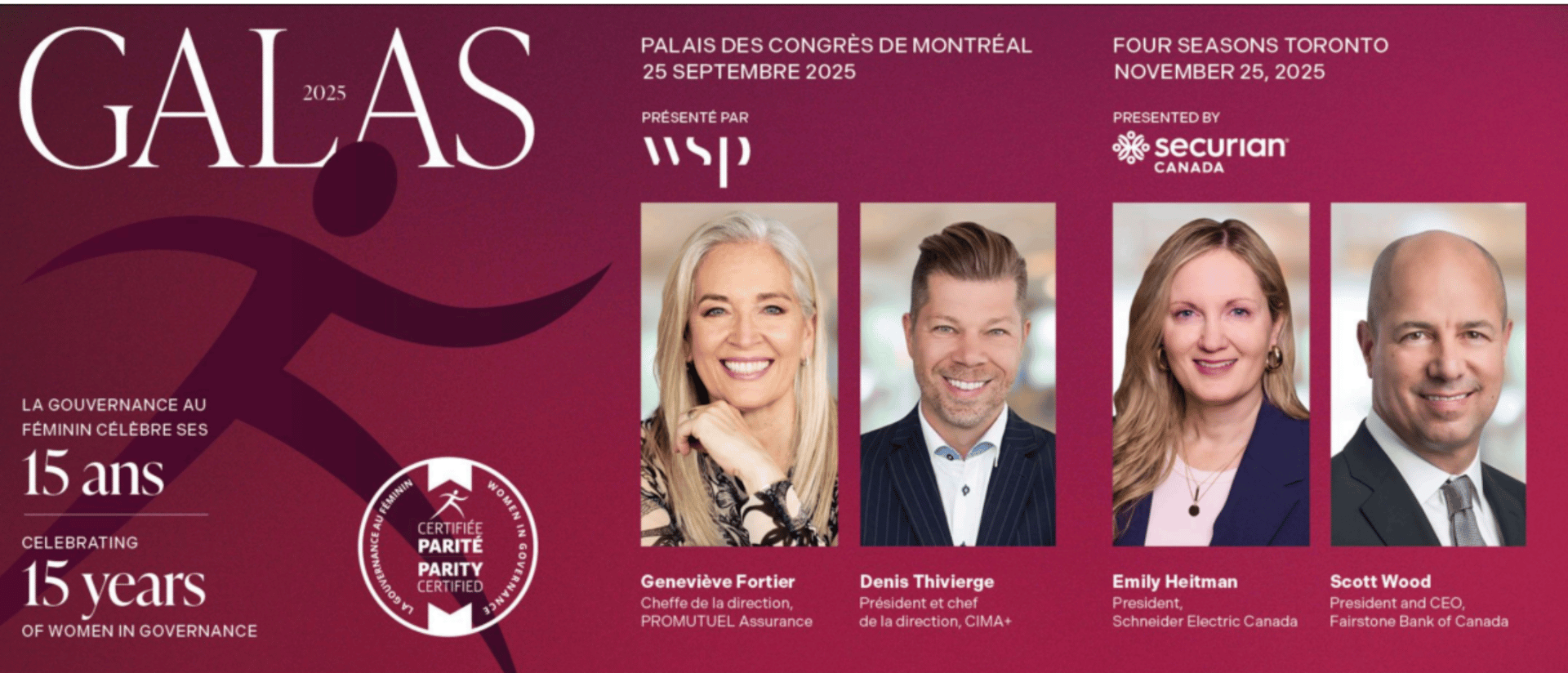 Let's celebrate parity at the 2025 Women in Governance's Galas