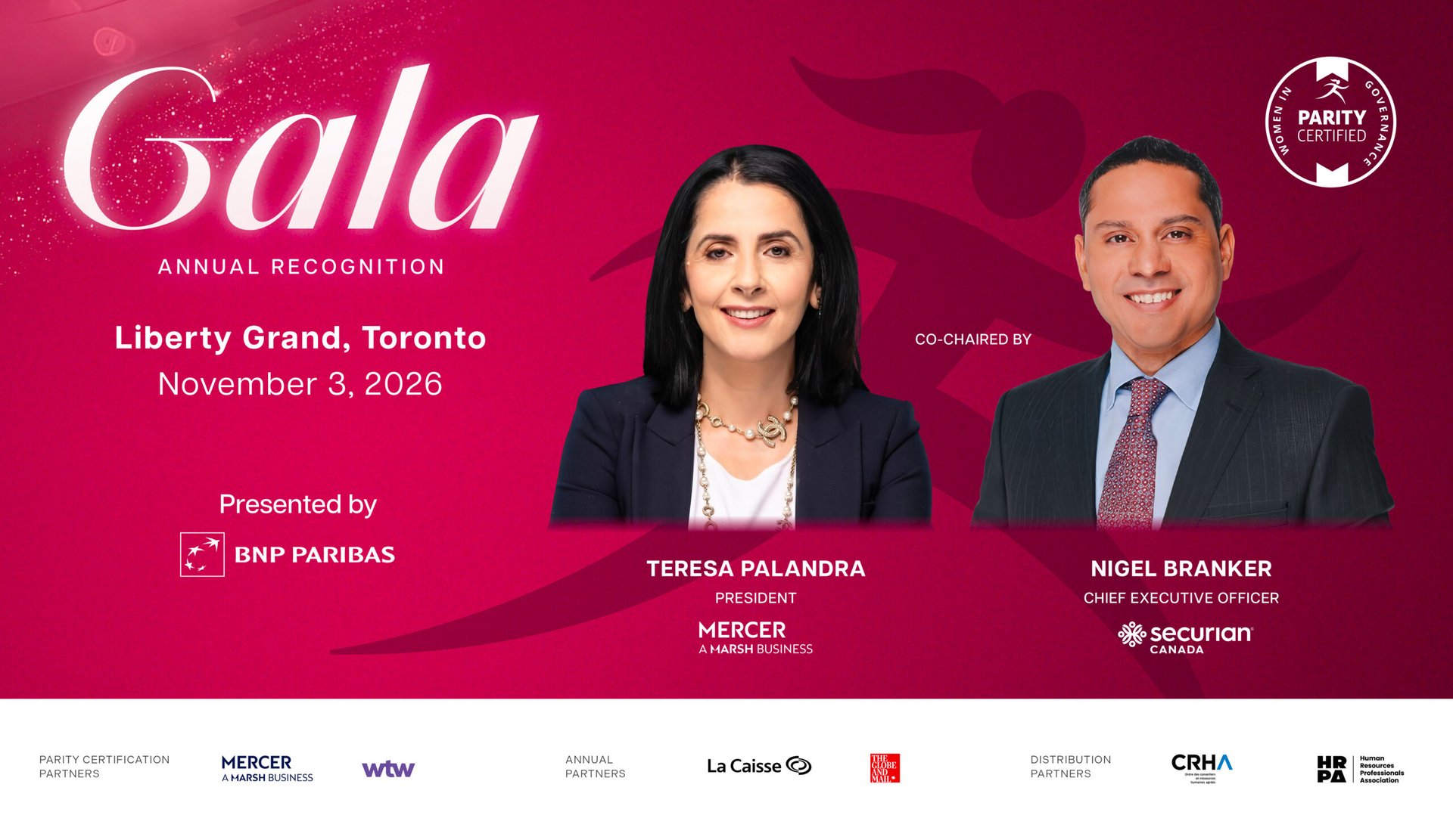 Gala de reconnaissance annuel 2026 — Toronto