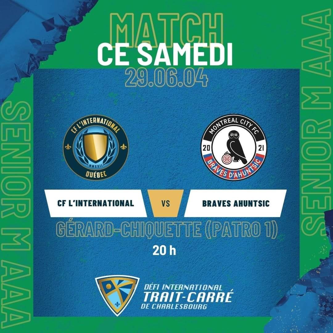 Rendez-vous samedi soir pour le match Senior AAA