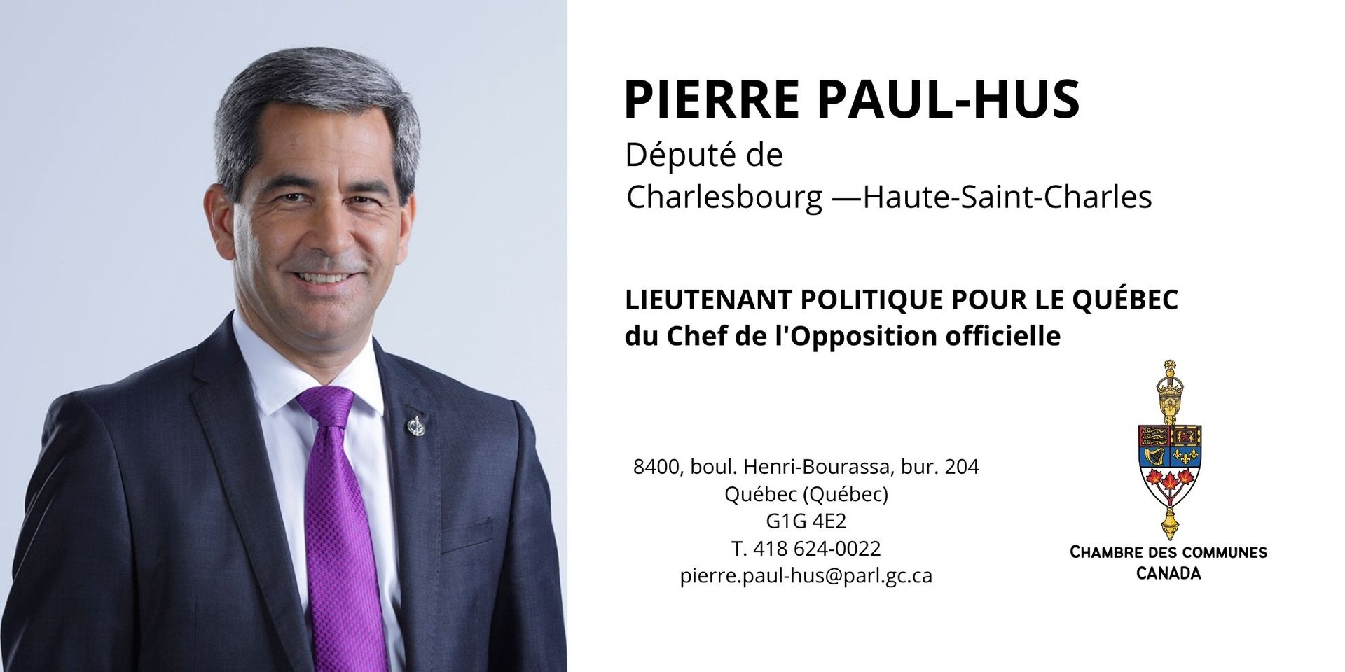 Pierre Paul-Hus - Débuté fédéral de Charlesboug - Haute-Saint-Charles