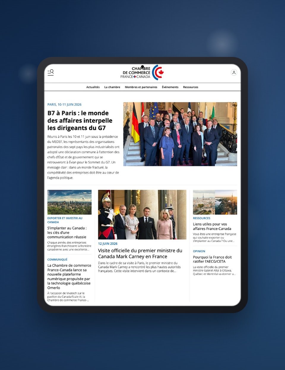 La Chambre de commerce France-Canada choisit Omerlo pour son nouveau média
