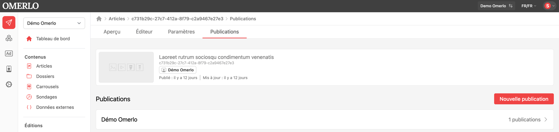 Publishing an article V6