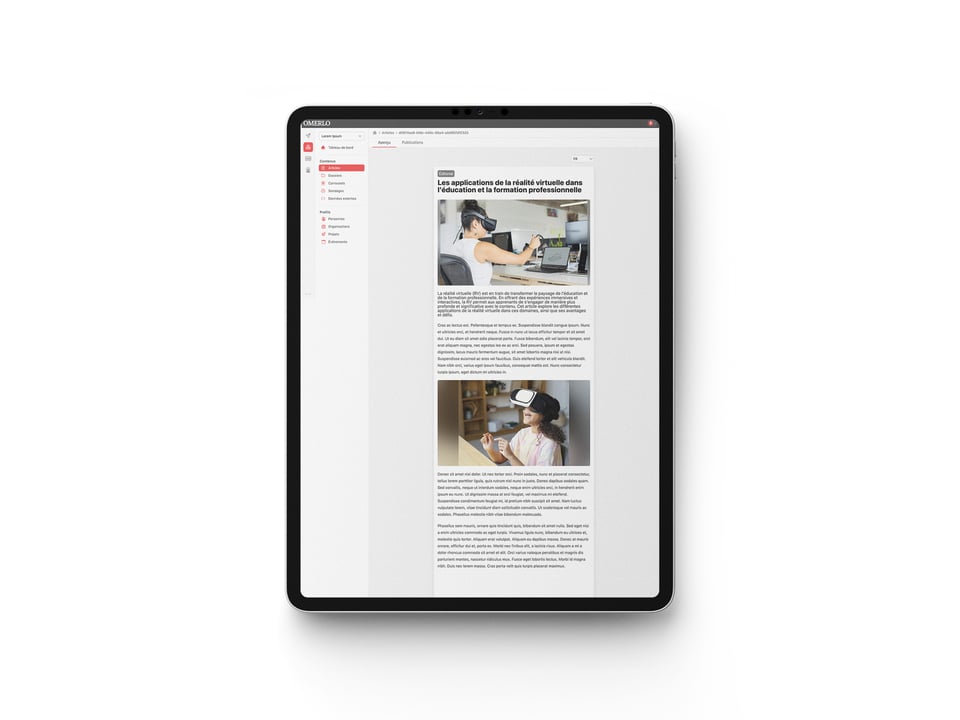 Gestion de contenus numériques avec Omerlo